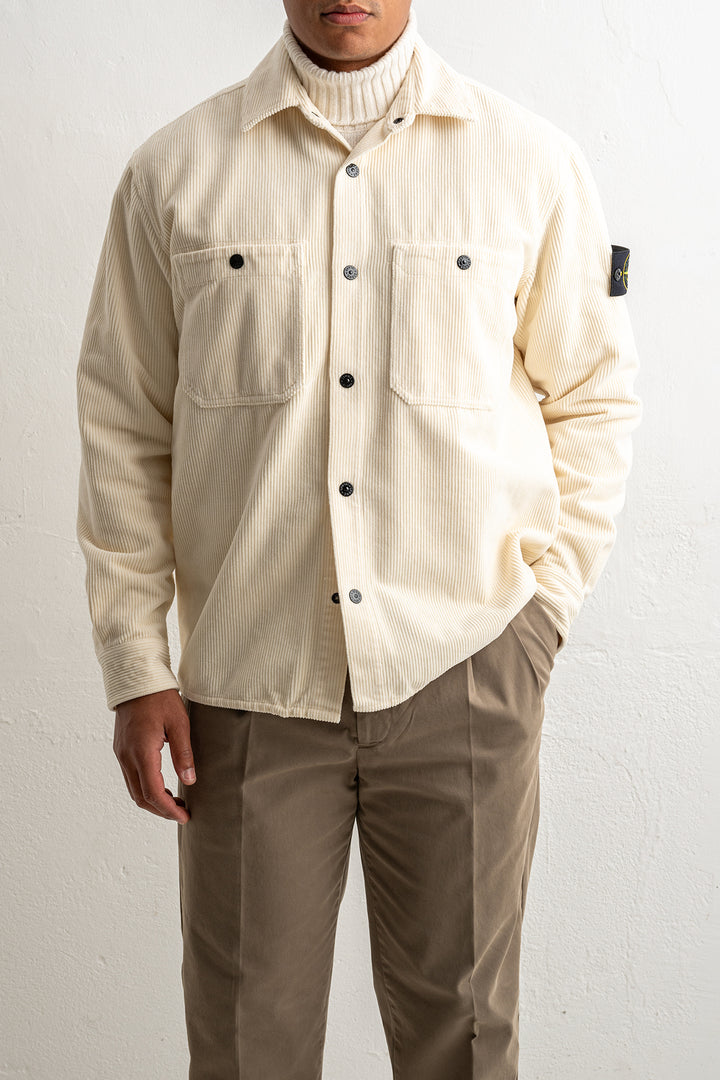 Organic Cotton Corduroy Overshirt 1200012 IVORY