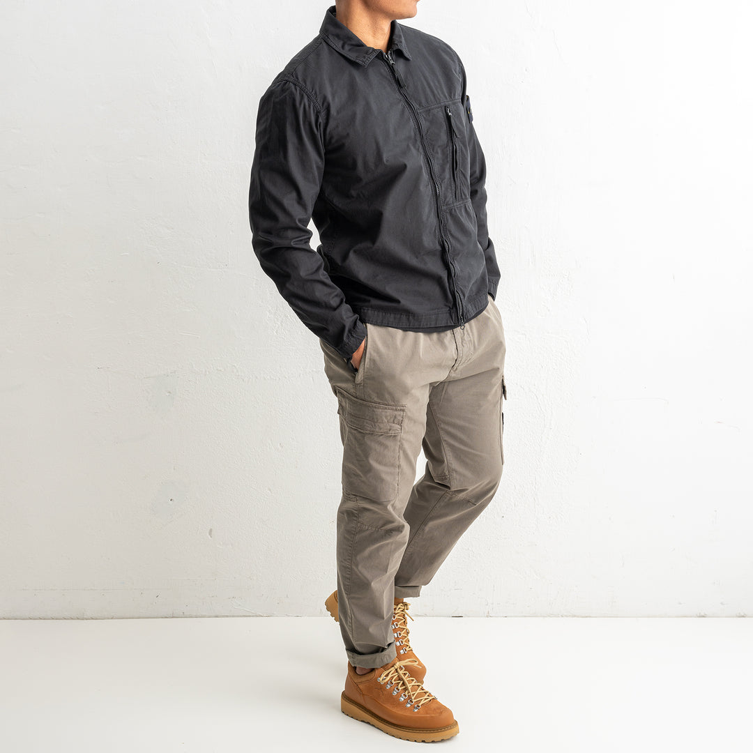 Supima® Cotton Twill Stretch-TC Overshirt 1200003 Black