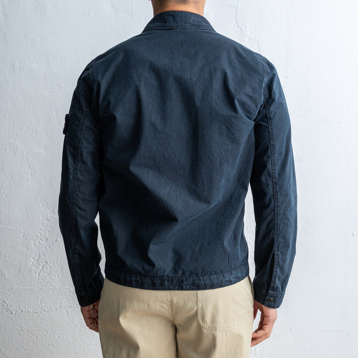 Classic Zip Overshirt Navy Blue