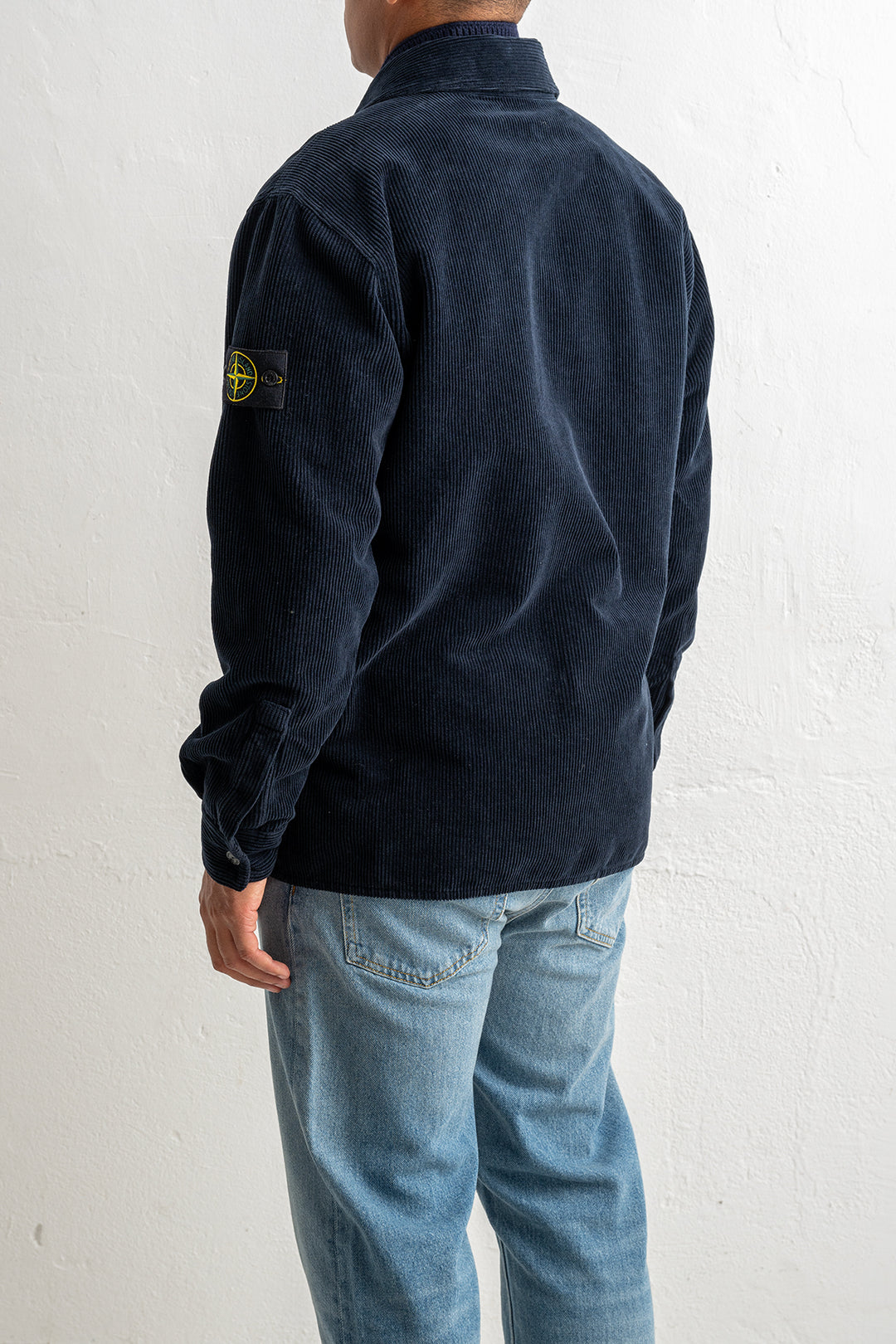 Organic Cotton Corduroy Overshirt 1200012 Navy Blue
