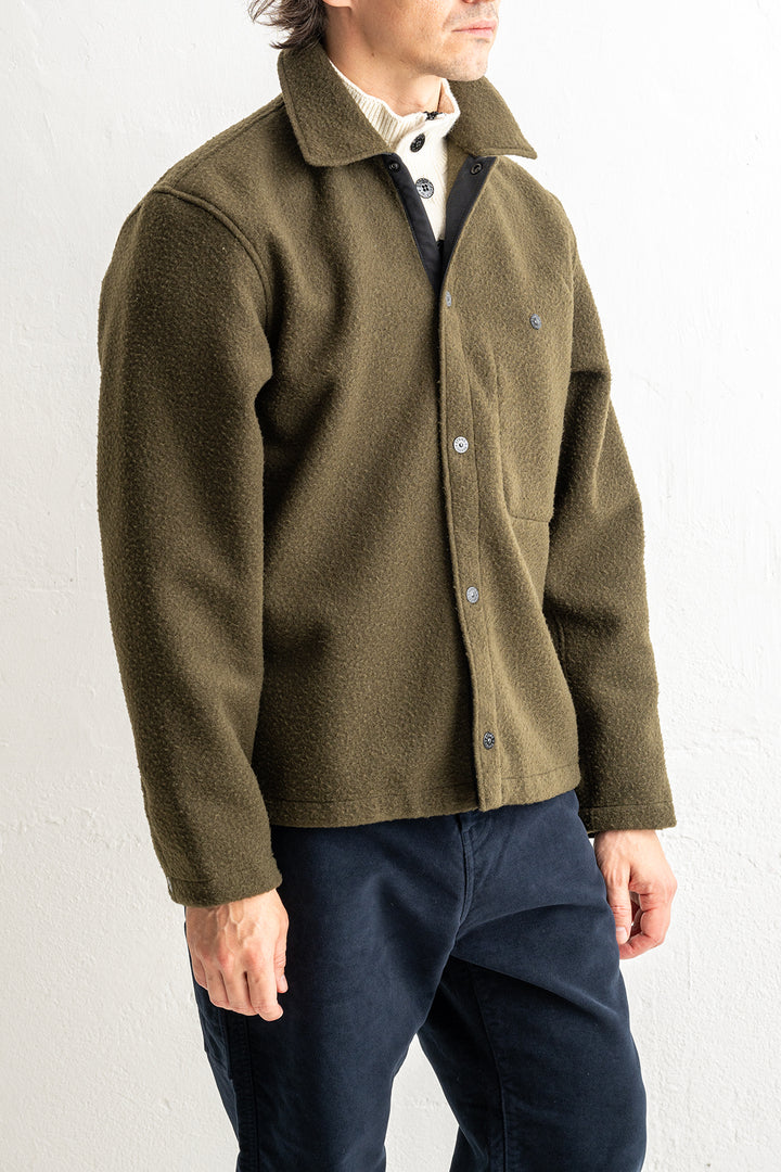 Panno Ratinato Overshirt 1200021 MILITARY GREEN