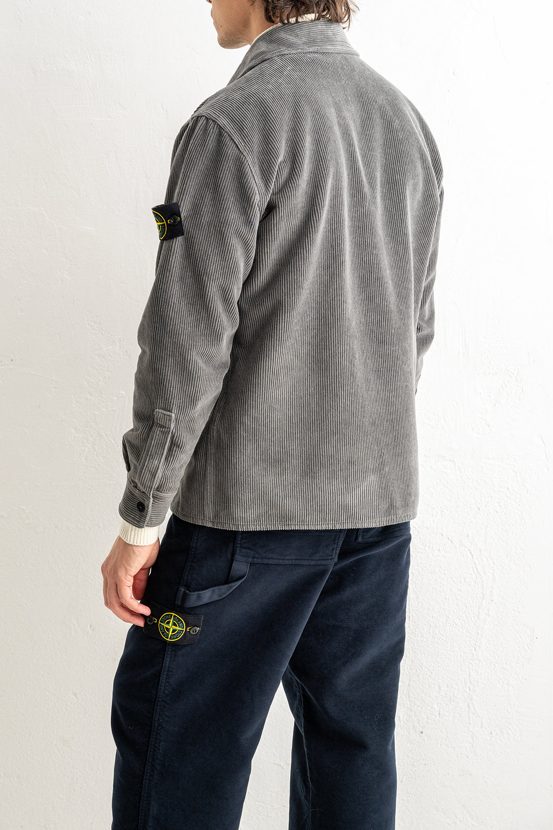 Organic Cotton Corduroy Overshirt 1200012 CEMENT