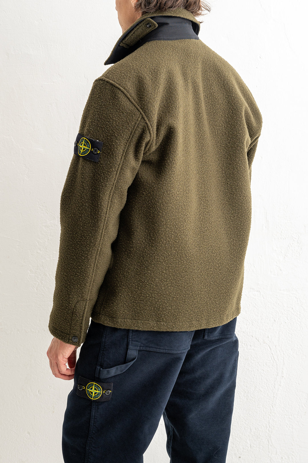 Panno Ratinato Overshirt 1200021 MILITARY GREEN