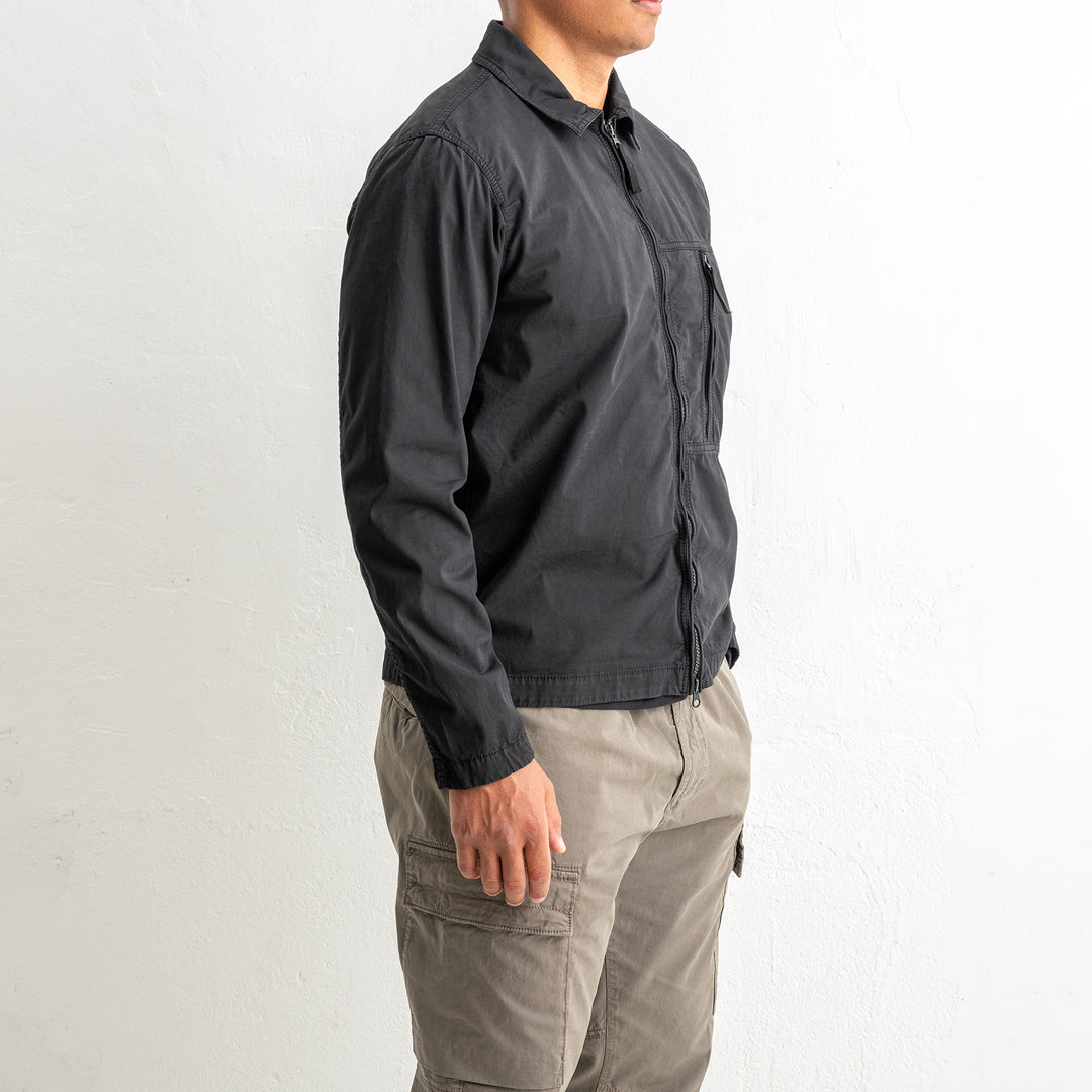 Supima® Cotton Twill Stretch-TC Overshirt 1200003 Black