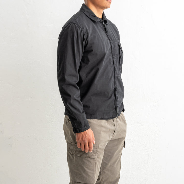 Supima® Cotton Twill Stretch-TC Overshirt 1200003 Black