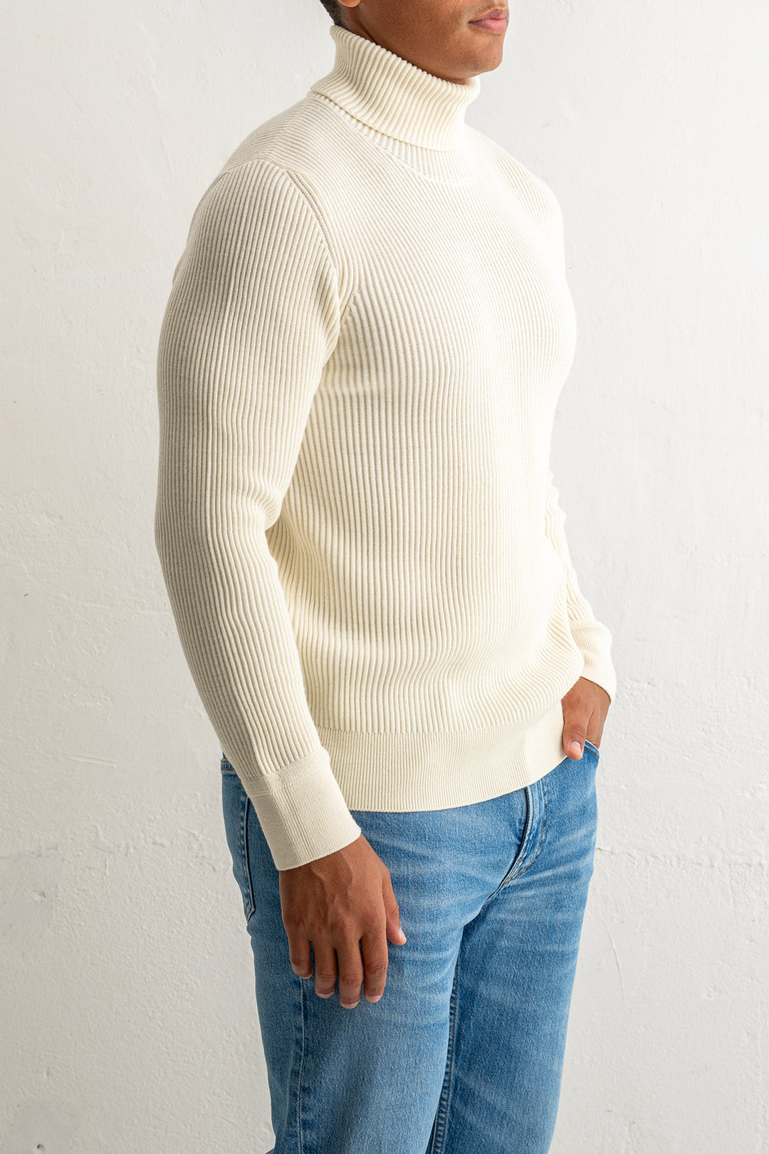 Full Rib Wool Rollneck Sweater 5100052 IVORY