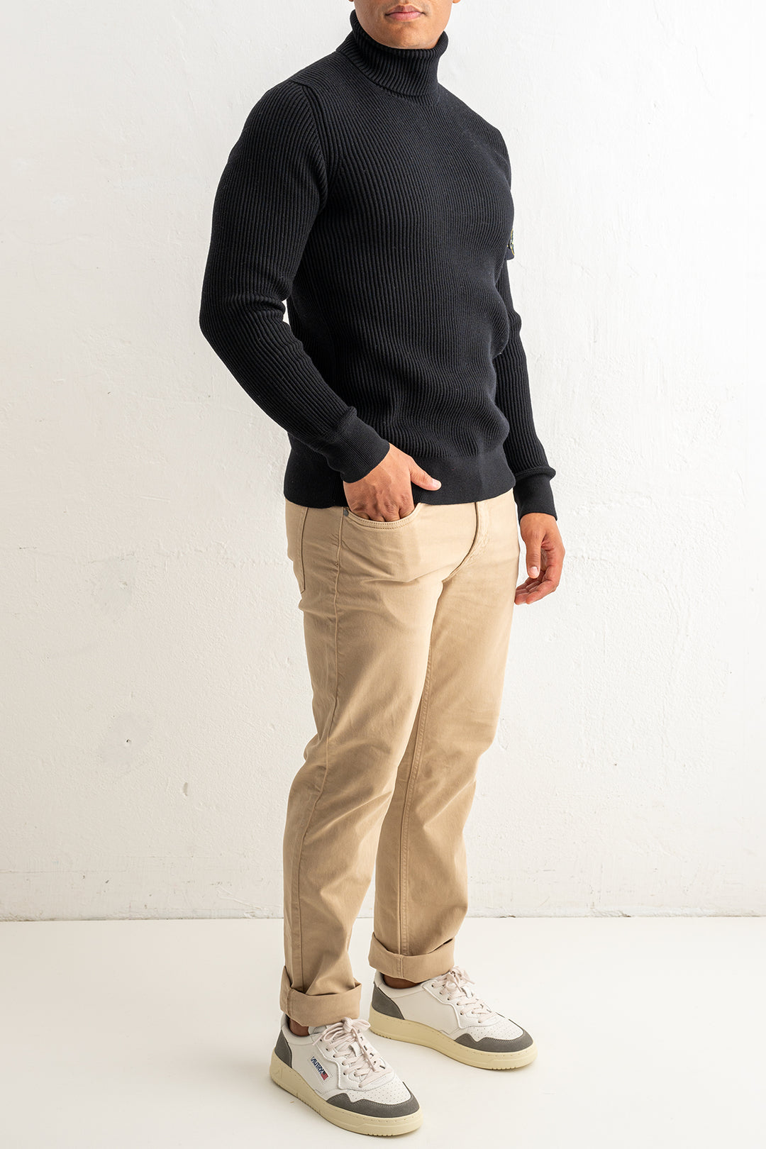 Full Rib Wool Rollneck Sweater 5100052 Black