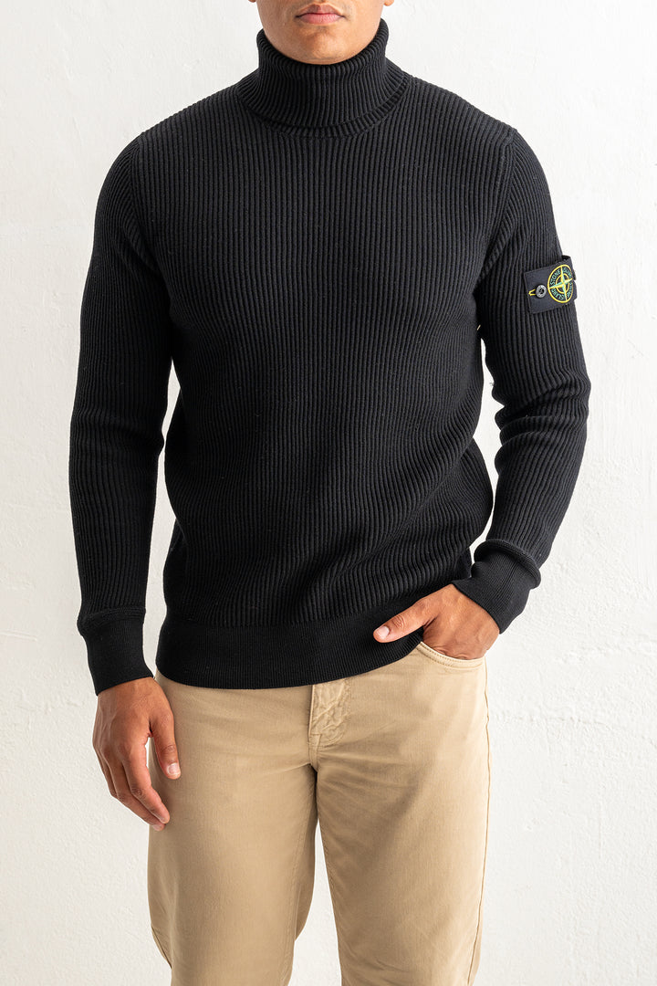 Full Rib Wool Rollneck Sweater 5100052 Black