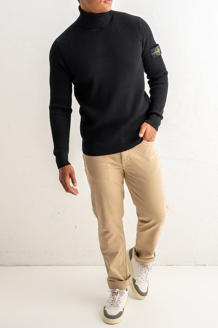 Full Rib Wool Rollneck Sweater 5100052 Black