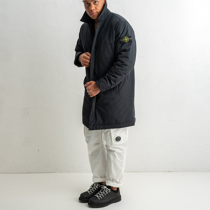Micro Twill Long Coat 7100007 Black