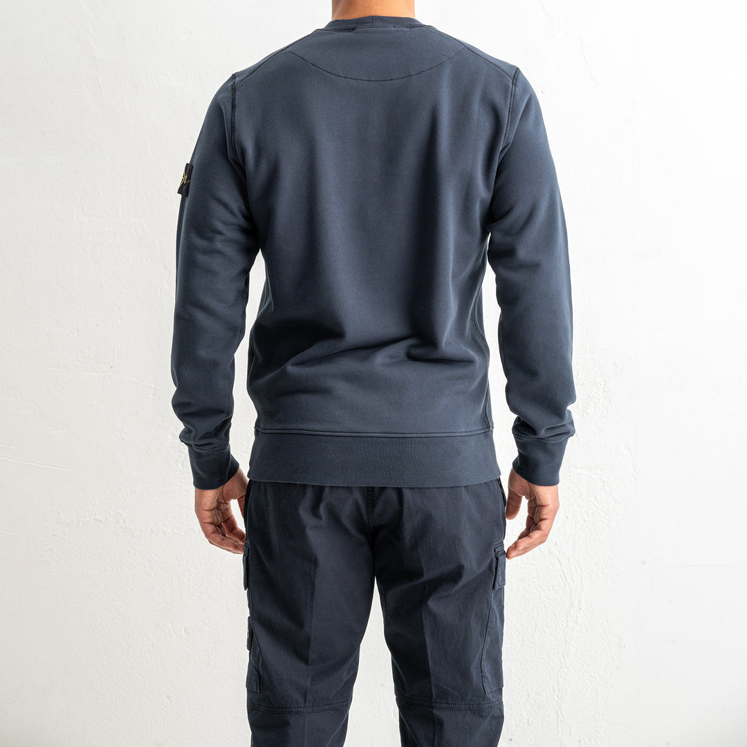 Organic Cotton Fleece Crewneck 6100060 Navy Blue
