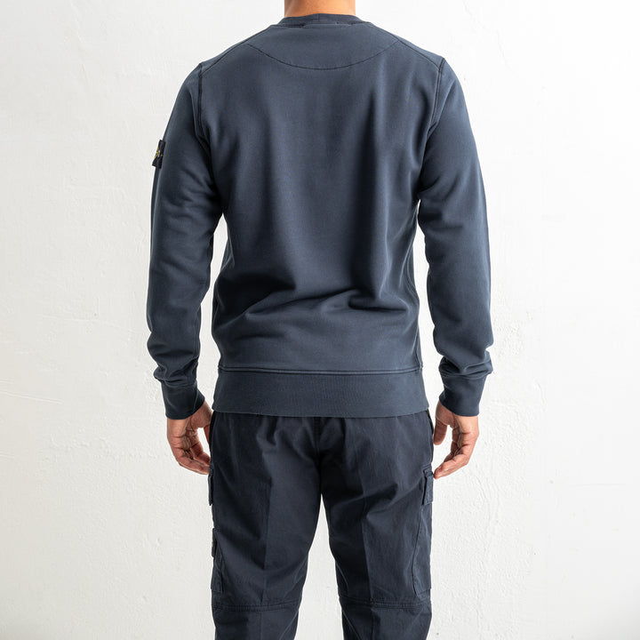 Organic Cotton Fleece Crewneck 6100060 Navy Blue
