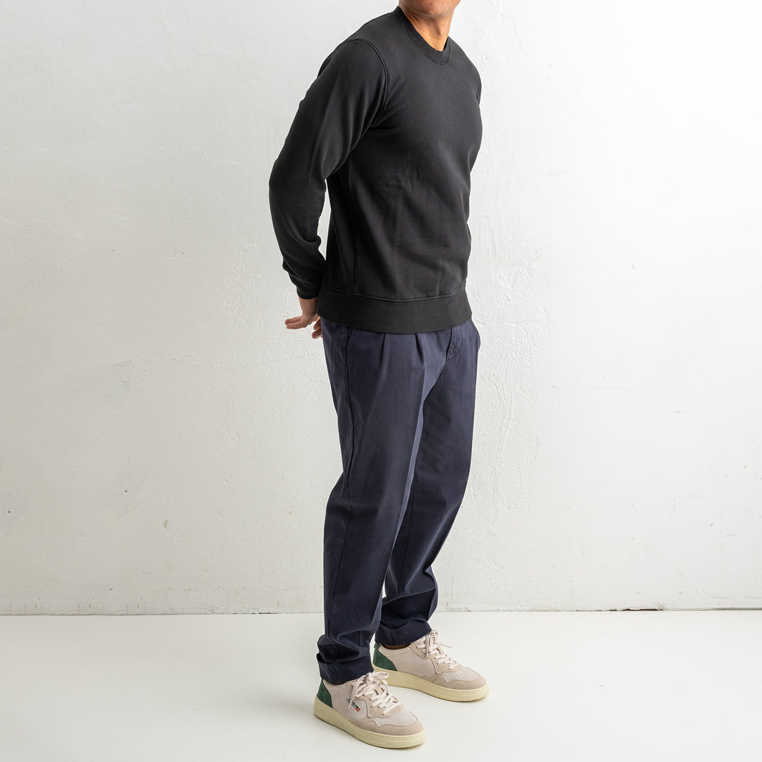 Organic Cotton Fleece Crewneck 6100060 Black