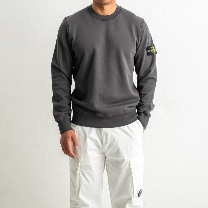 Organic Cotton Fleece Crewneck 6100060 LEAD GREY