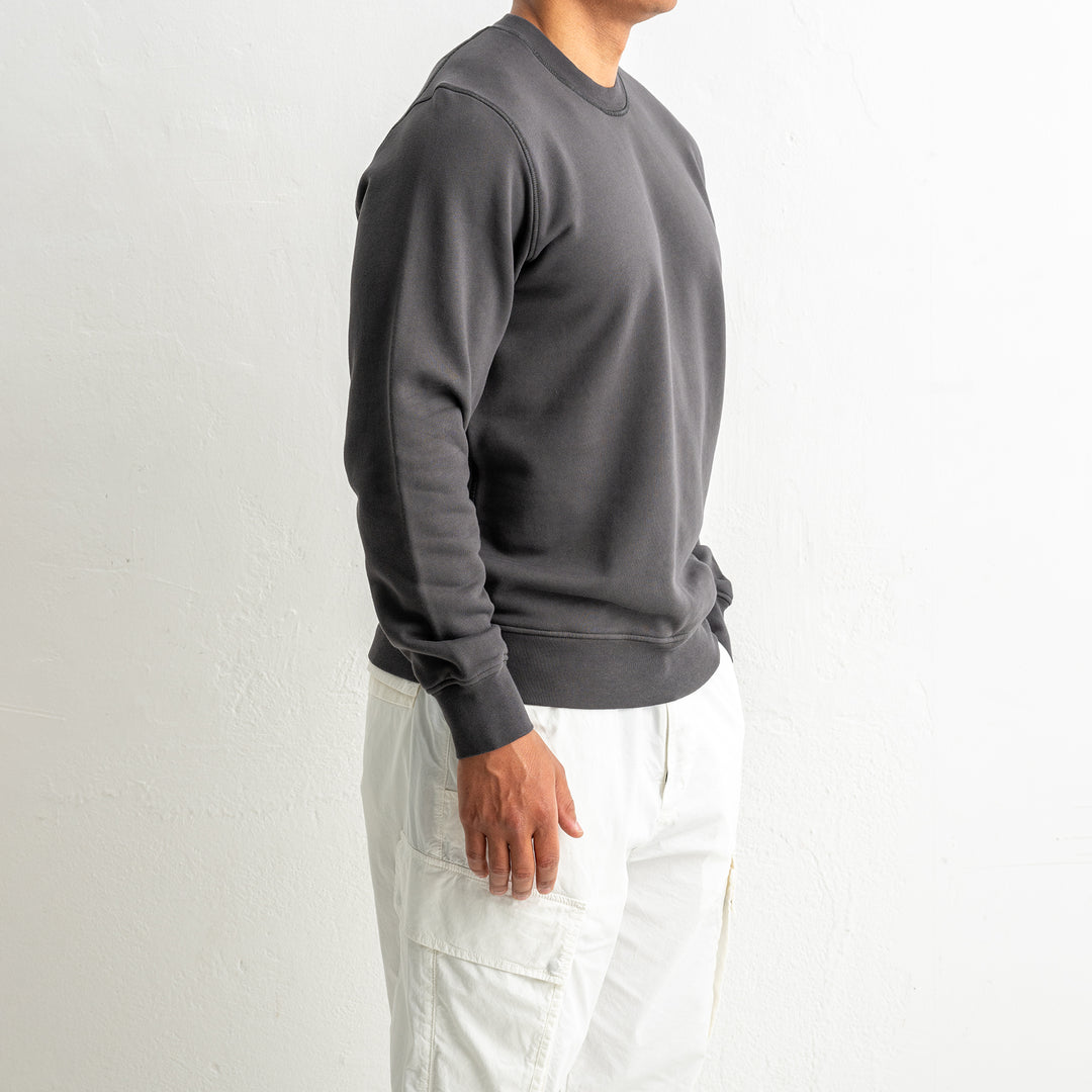 Organic Cotton Fleece Crewneck 6100060 LEAD GREY