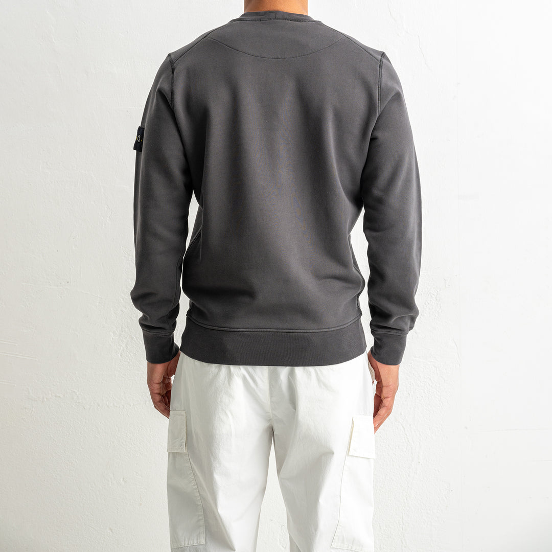 Organic Cotton Fleece Crewneck 6100060 LEAD GREY