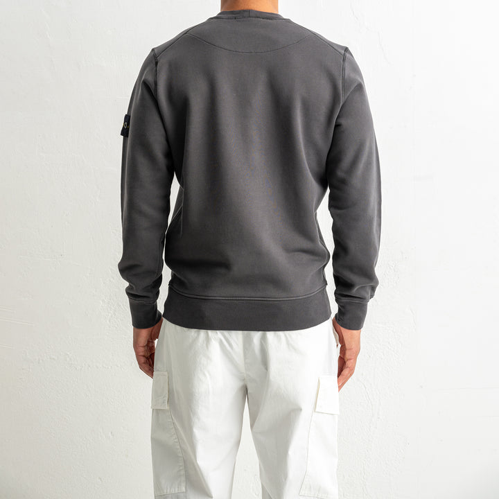 Organic Cotton Fleece Crewneck 6100060 LEAD GREY