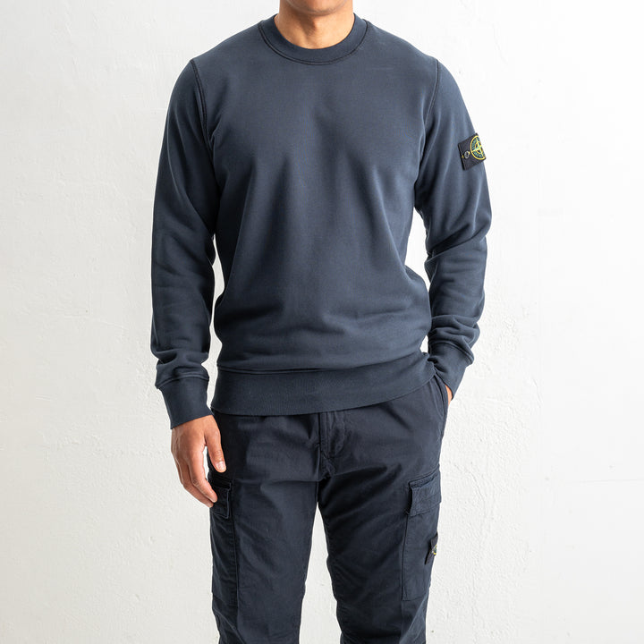 Organic Cotton Fleece Crewneck 6100060 Navy Blue