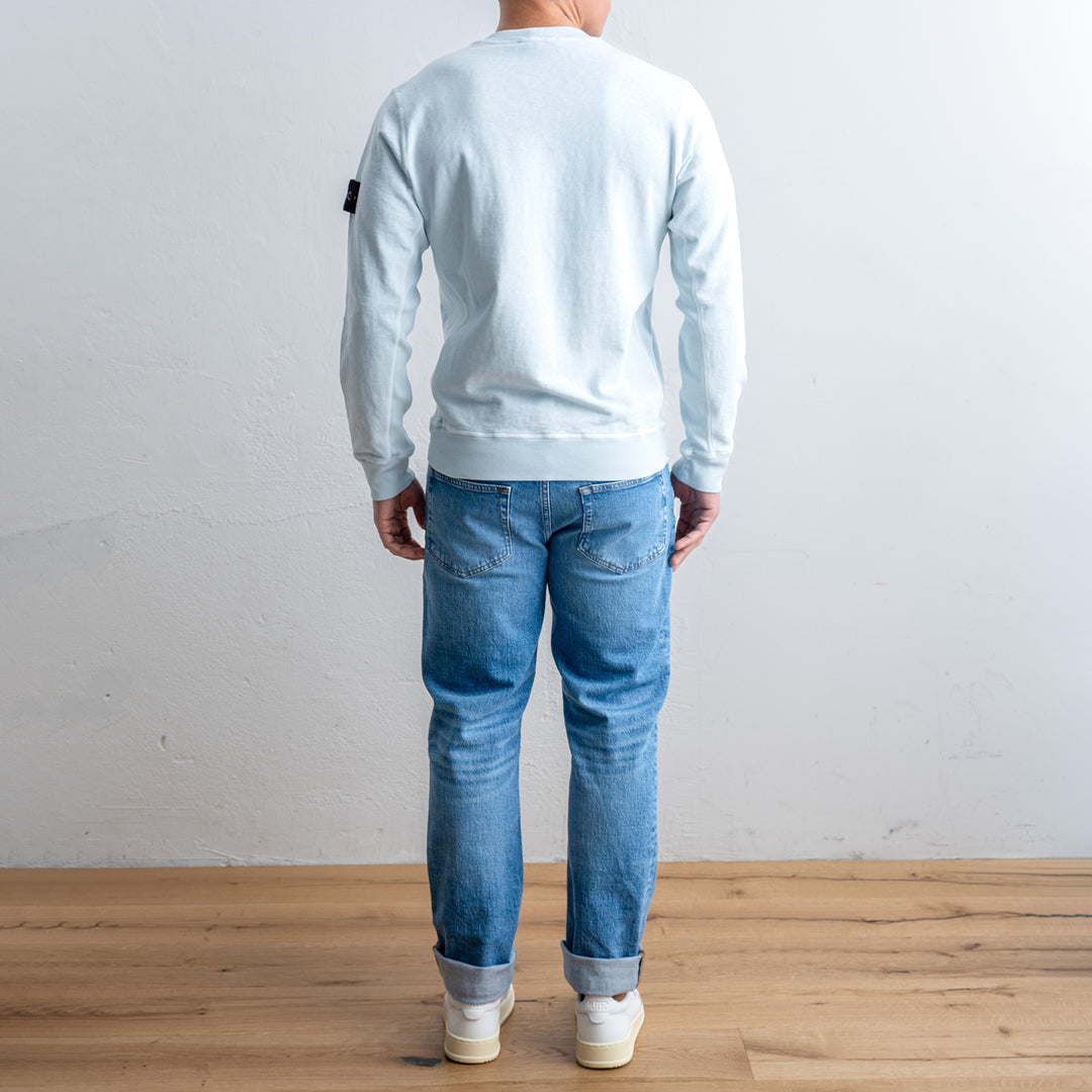 Washed Cotton Sweatshirt Sky Blue