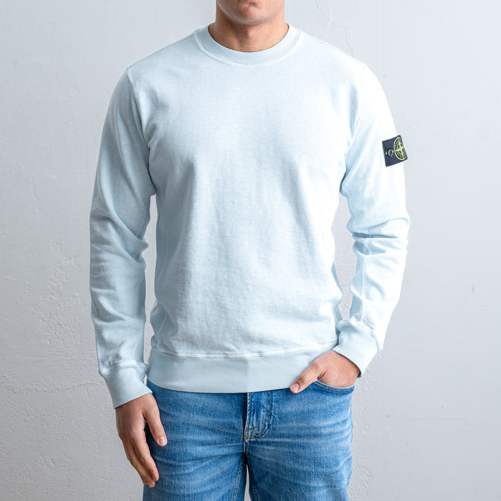 Washed Cotton Sweatshirt Sky Blue