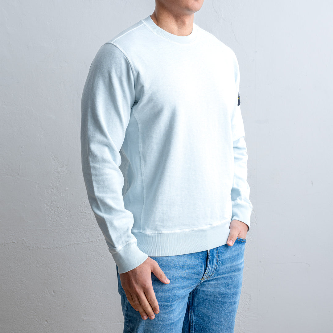 Washed Cotton Sweatshirt Sky Blue