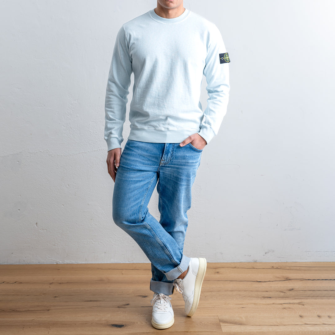 Washed Cotton Sweatshirt Sky Blue