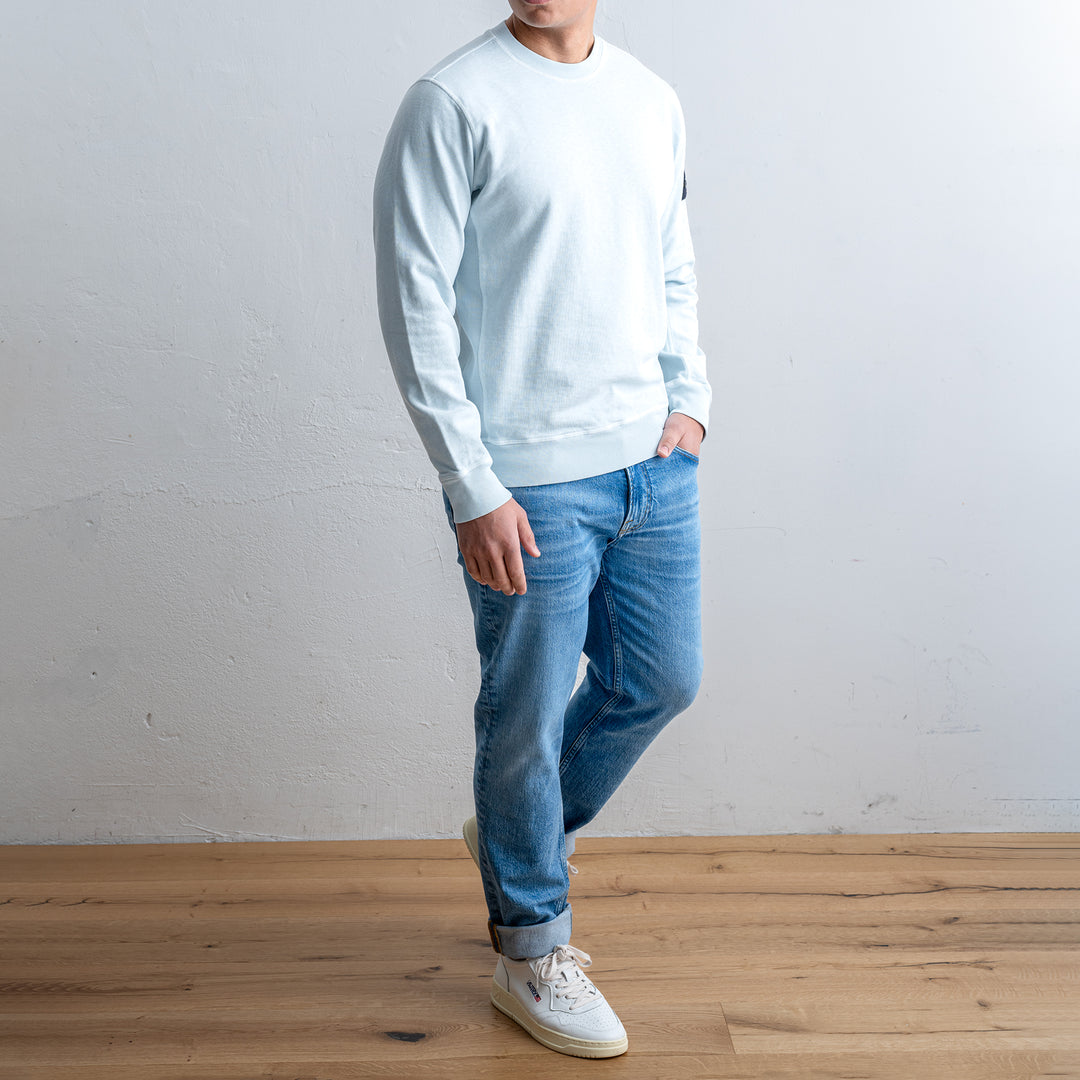 Washed Cotton Sweatshirt Sky Blue