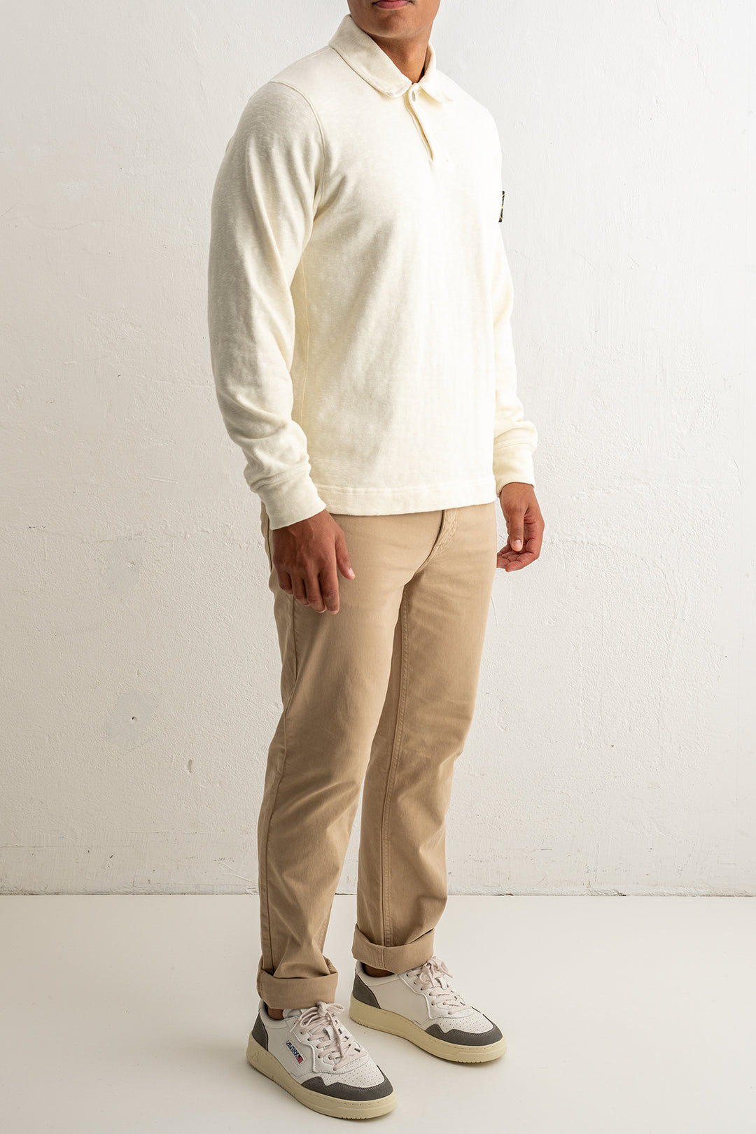 Vanisé Brushed Heavy Cotton Jersey Polo 6100054 IVORY