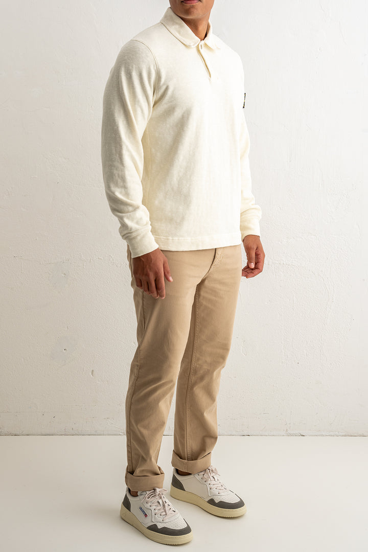 Vanisé Brushed Heavy Cotton Jersey Polo 6100054 IVORY