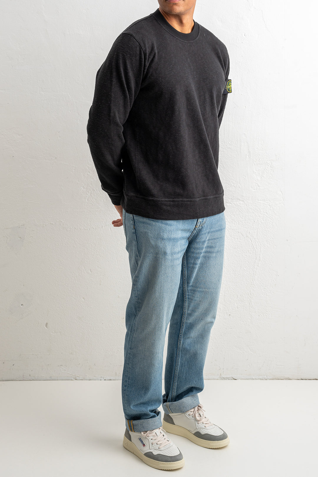 Vanisé Brushed Heavy Cotton Jersey Crewneck 6100053 Black