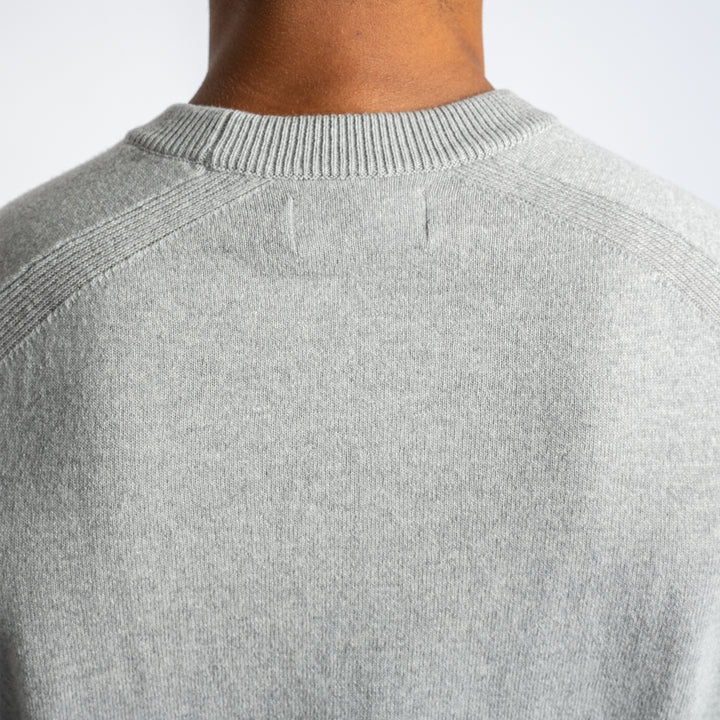 Maglia Knitted Raglan Sweater MELANGE GREY