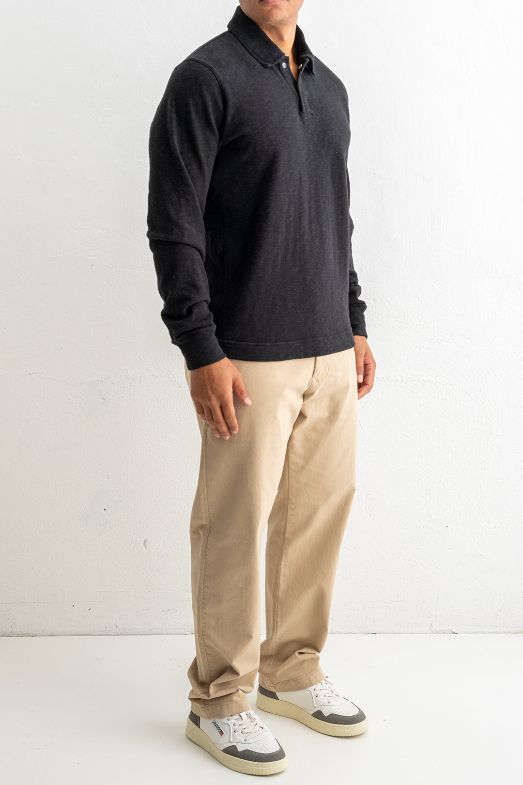 Vanisé Brushed Heavy Cotton Jersey Polo 6100054 Black