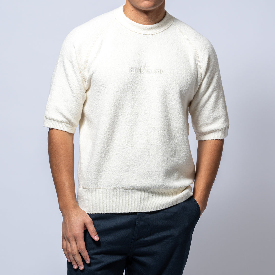 Cotton Fleece Sweater SS WHITE