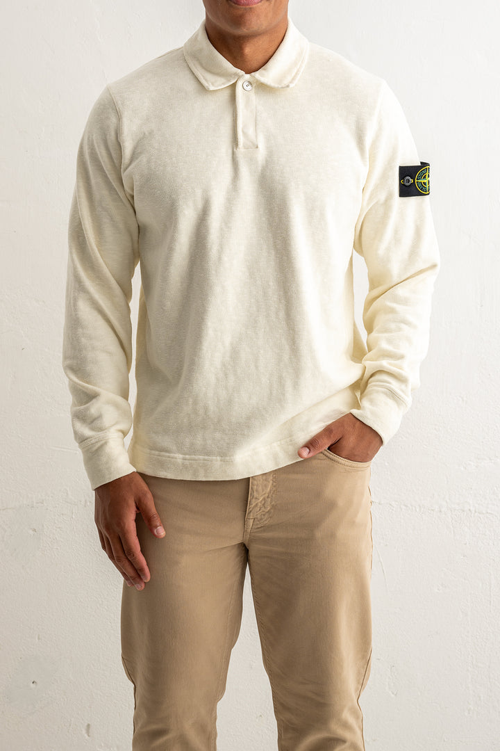 Vanisé Brushed Heavy Cotton Jersey Polo 6100054 IVORY