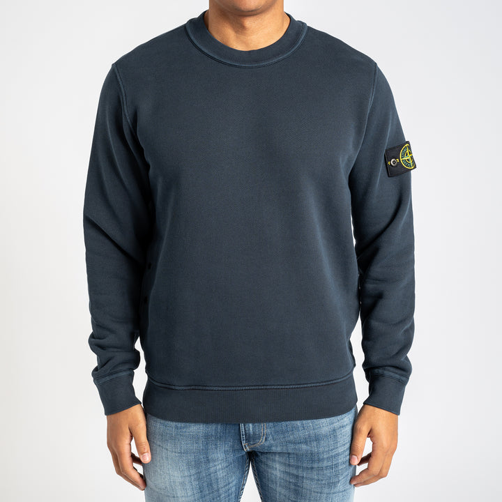 Oversized Cotton Sweatshirt NAVY BLUE