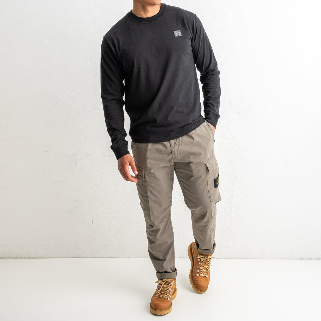 Organic Cotton Jersey Fissato Effect 2100030 Black