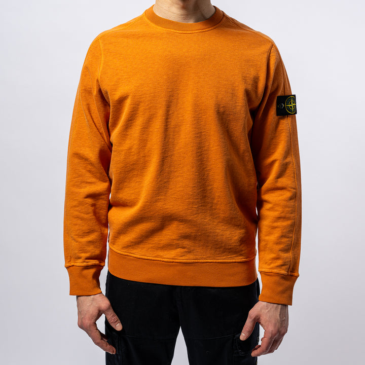 Melange Cotton Sweatshirt ORANGE