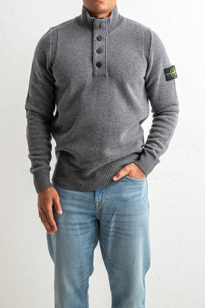 Lambswool Half Zip Sweater 5100040 CEMENT MELANGE
