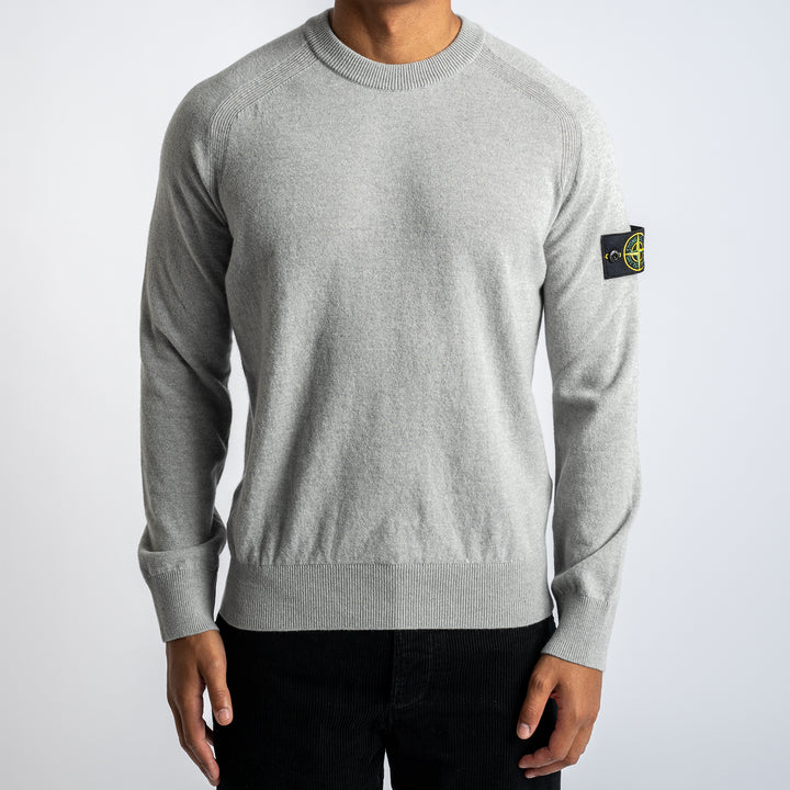 Maglia Knitted Raglan Sweater MELANGE GREY