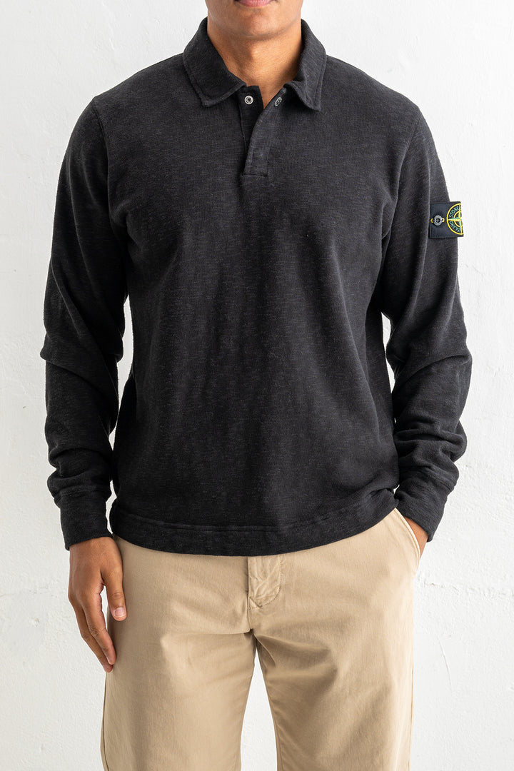 Vanisé Brushed Heavy Cotton Jersey Polo 6100054 Black