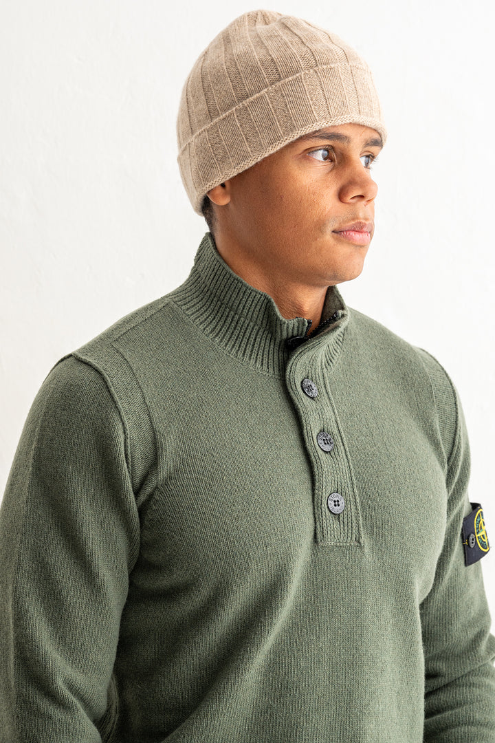 Lambswool Half Zip Sweater 5100040 MILITARY GREEN