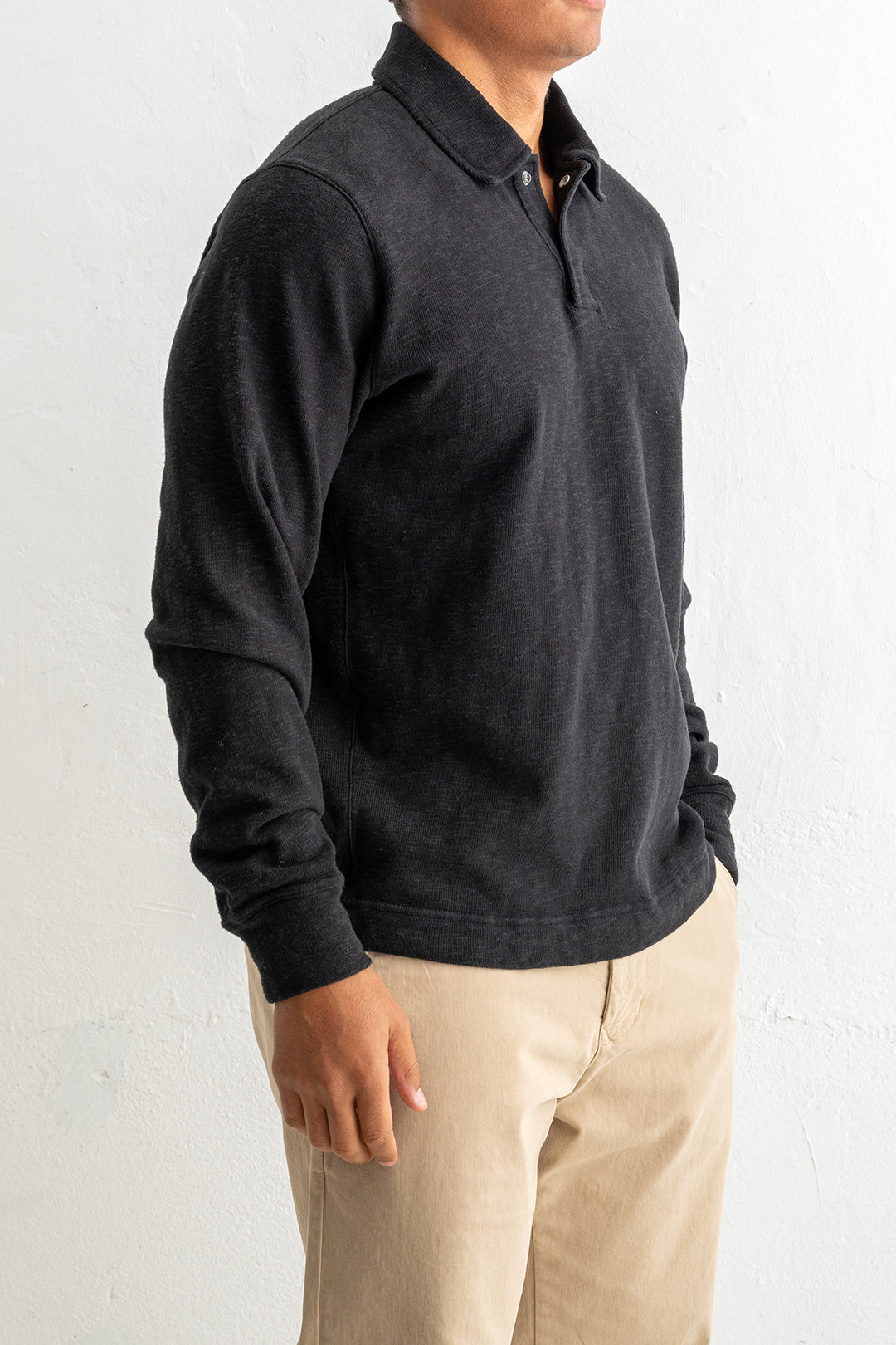Vanisé Brushed Heavy Cotton Jersey Polo 6100054 Black