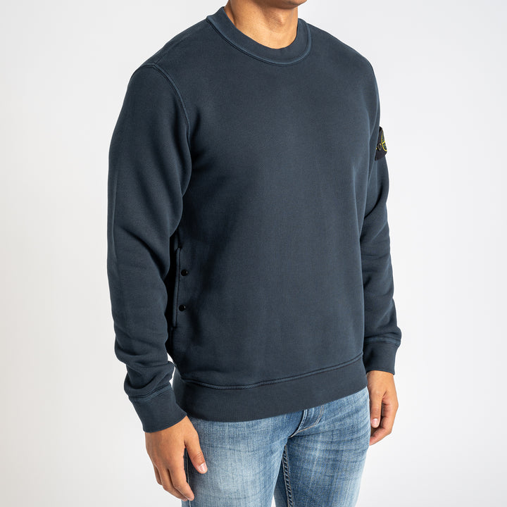 Oversized Cotton Sweatshirt NAVY BLUE