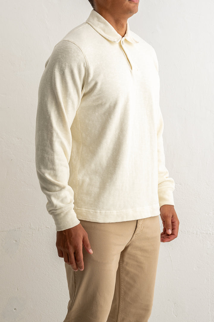 Vanisé Brushed Heavy Cotton Jersey Polo 6100054 IVORY
