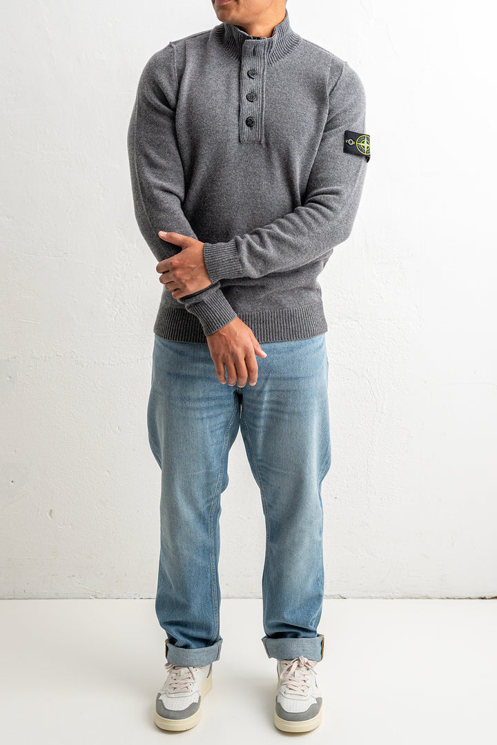 Lambswool Half Zip Sweater 5100040 CEMENT MELANGE