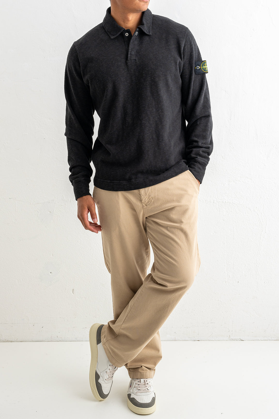 Vanisé Brushed Heavy Cotton Jersey Polo 6100054 Black