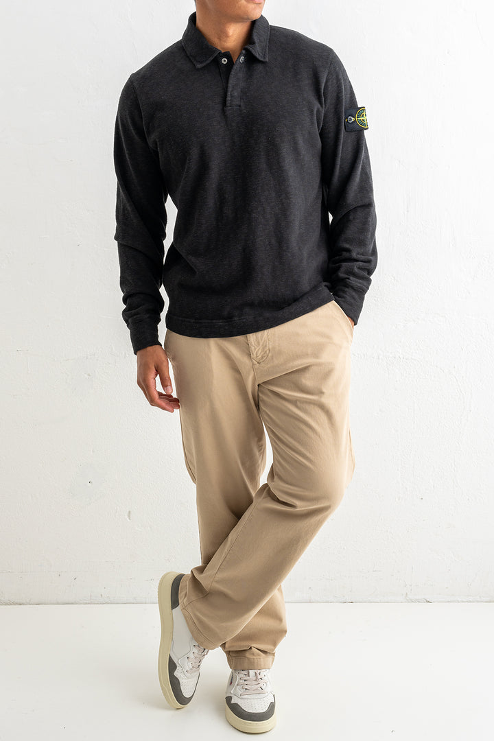 Vanisé Brushed Heavy Cotton Jersey Polo 6100054 Black