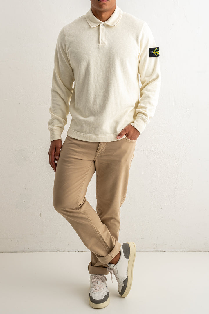 Vanisé Brushed Heavy Cotton Jersey Polo 6100054 IVORY