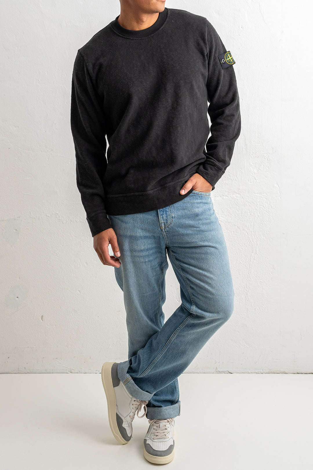 Vanisé Brushed Heavy Cotton Jersey Crewneck 6100053 Black