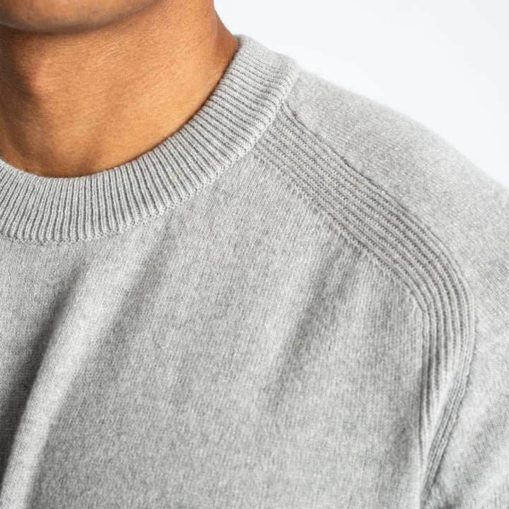 Maglia Knitted Raglan Sweater MELANGE GREY